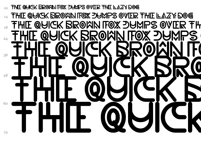 Never Ending Maze font waterfall